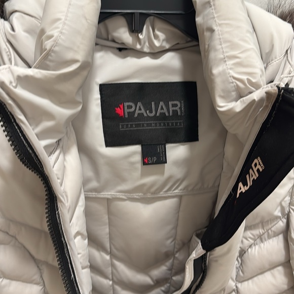 Pajar Women's Light Gray Puffer Jacket with Fur Trim - Picture 1 of 4